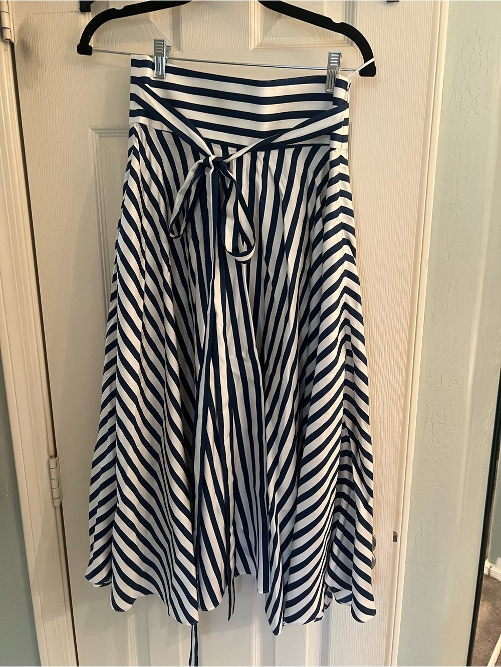 Lilysilk stripe silk skirt midi 4